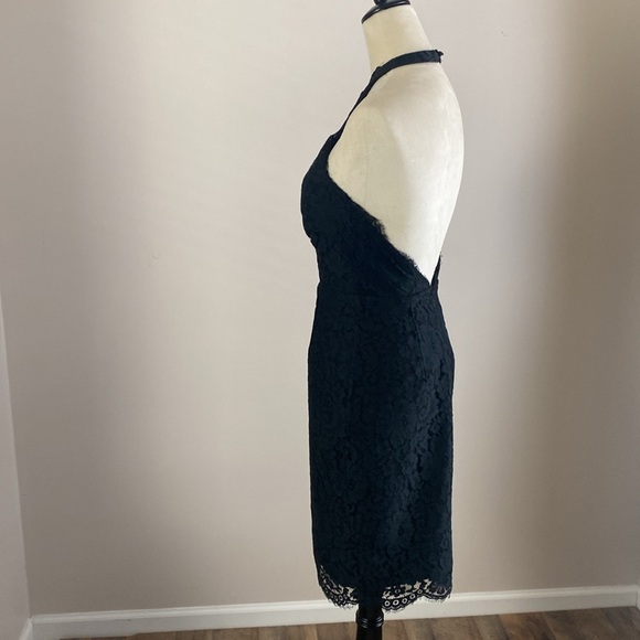 Keepsake The Label High Roads Black Lace Criss Cross Halter Backless Dress Sz S - Picture 5 of 16
